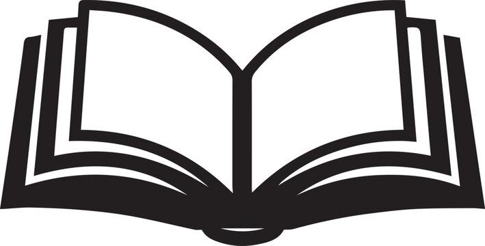 Open book with pages spread wide Vector