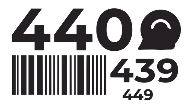 Abstract barcode and serial number graphic design.