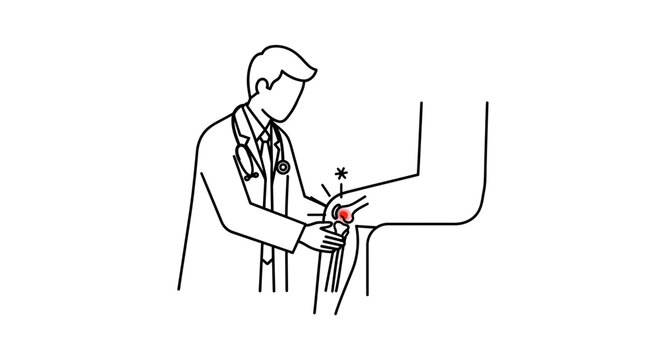 Doctor examining patient's elbow joint, medical check-up, healthcare concept