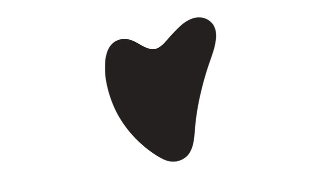 Abstract organic blob shape on black background.