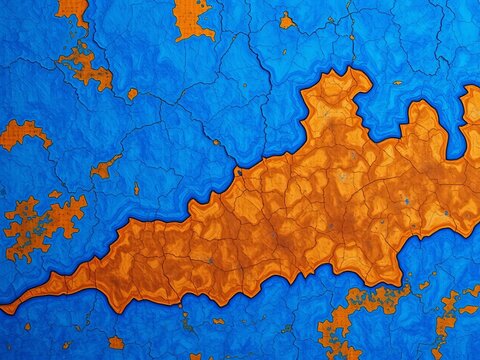 Richly textured blue abstract art background featuring stabilized afzelia burl wood, decorative, texture