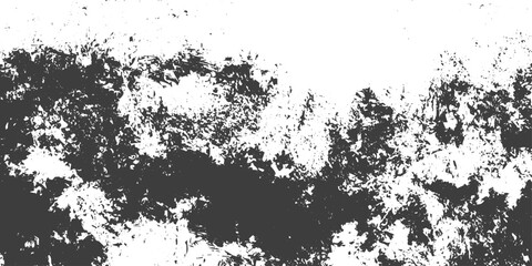 Obraz premium Abstract Black and White Grunge Texture Vector Background with Distressed Grainy Splatter Pattern
