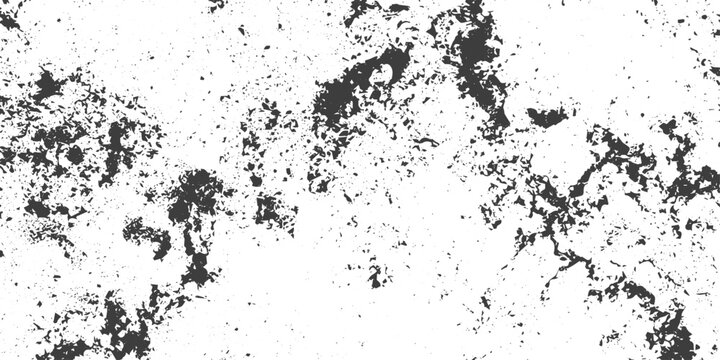 Distressed Black and White Grunge Texture Vector Background with Gritty Ink Splatter and Aged Weathered Effect