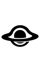 Black Hole Icon Silhouette, Abstract Cosmic Object © bagio