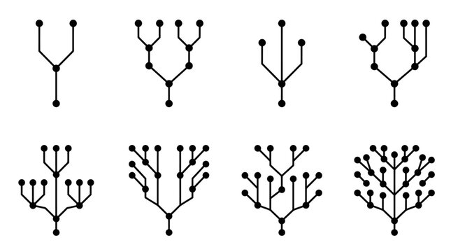 Abstract branching structures, generation, growth, network, data visualization