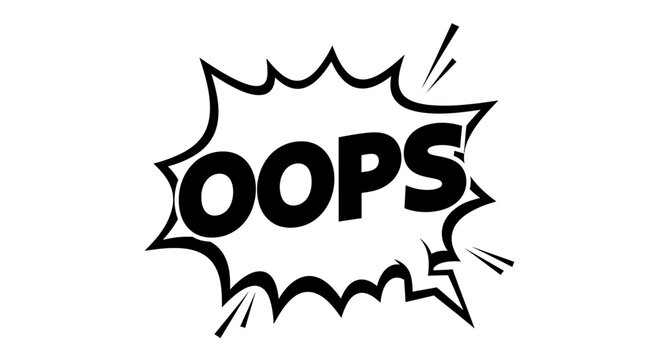 Oops Comic Speech Bubble