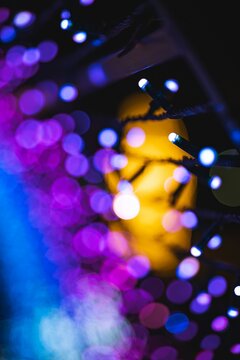 Glowing LED light decoration.