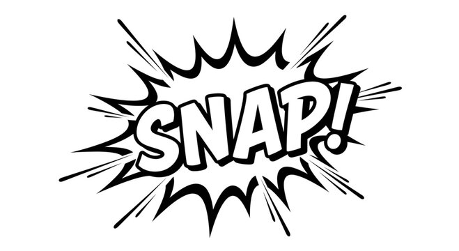 SNAP! Comic Book Sound Effect Bubble - Retro Pop Art Explosion