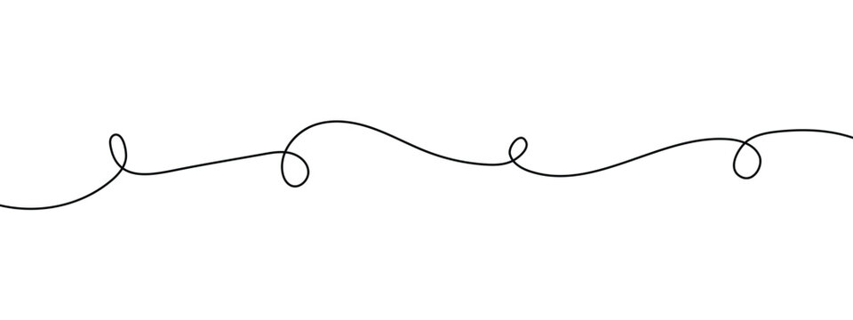 simple black curly line vector design.
