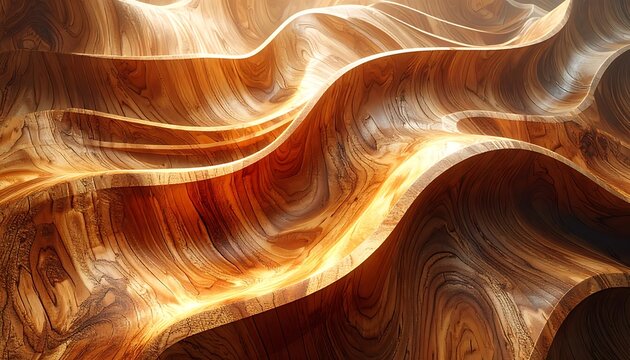 Wavy abstract sandstone rock formation landscape.