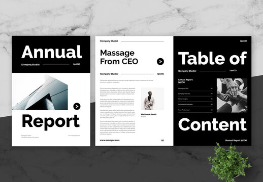 Black And White Annual Report