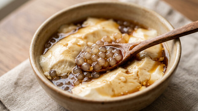 Taho, close up dessert 