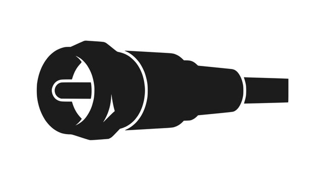 BNC connector coaxial cable plug silhouette icon.