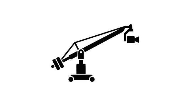 Camera crane jib arm silhouette for cinematic shots.