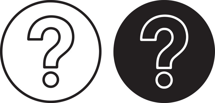 Question mark icon set