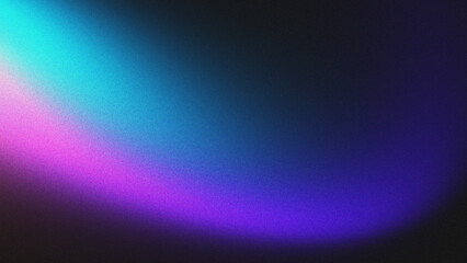 Obraz premium Abstract Noise Texture Background with Glowing Cyan and Purple Color Gradient Web Banner Backdrop,Abstract grainy background