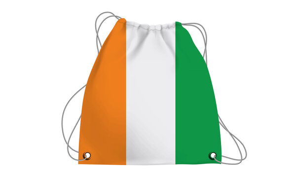 Players Country Flag Bag Ivory Coast.3d illustration
