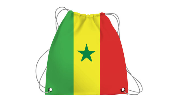 Players Country Flag Bag Senegal.3d illustration