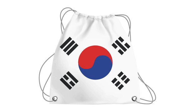 Players Country Flag Bag South Korea.3d illustration