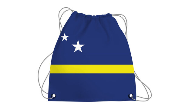 Players Country Flag Bag cura&ccedil;ao.3d illustration