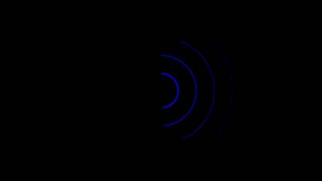 Radio wave animation.  Frequency radio wave signal animation on background.
