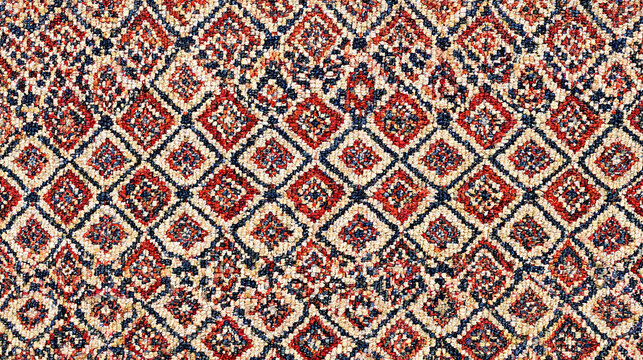 Ethnic sindhi ajrak block print background design for textile and fabric. ajrak, pattern, geometric, traditional, ethnic, textile, fabric, background, seamless, design, red, blue, diamond, tribal.