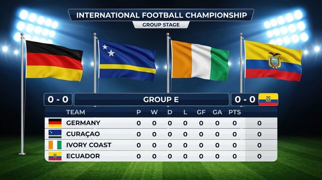 International football championship group stage table