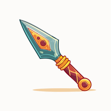 Stylized Dagger with Ornate Handle