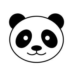 Fototapeta premium Panda Face Vector Illustration