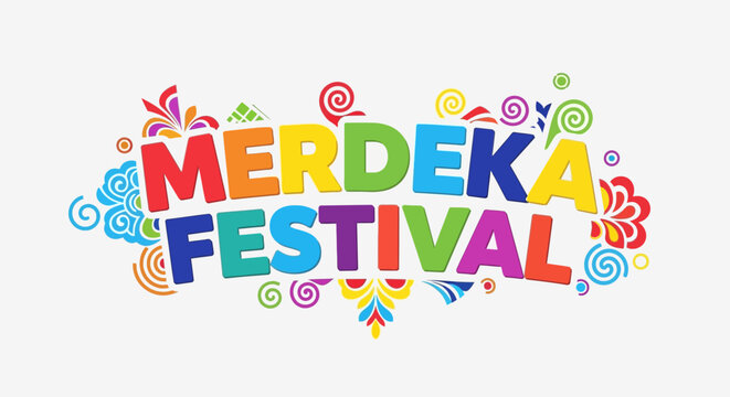 Merdeka Festival colorful logo