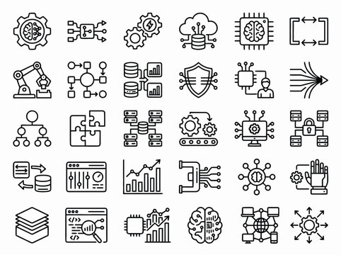 Ai Integration Modern Icon Sheet