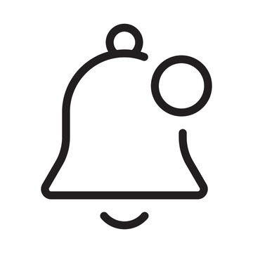 Notification bell icon with dot indicator for unread alerts.