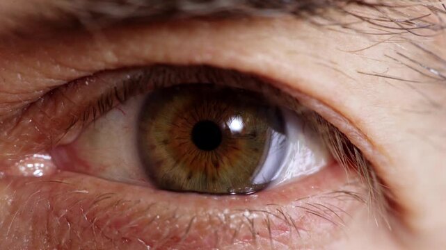 Closeup, eye and vision with patient at clinic for optometry appointment or checkup. Healthcare, optical and eyesight with person at ophthalmology assessment for visual correction or improvement
