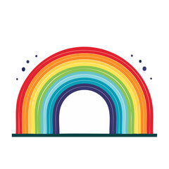 Fototapeta premium Colorful rainbow illustration with transparent background