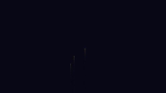 Single Gold Animated Firework Starburst Exploding in Night Sky for Celebration and Festival Event Video