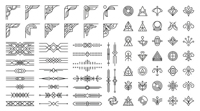 Detailed mandala ornament symmetrical circular decals are shown in illustration