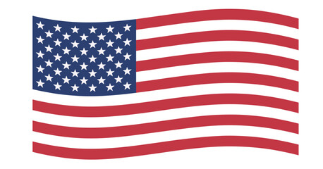 Obraz premium Waving American Flag: A beautifully rendered American flag, depicted with a gentle wave, symbolizes freedom and patriotism.
