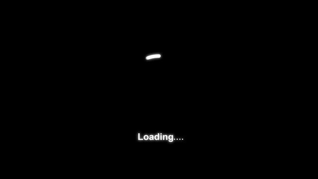 Simple Circle loading animation with transparent background. download progress, load game data, buffering process, application.