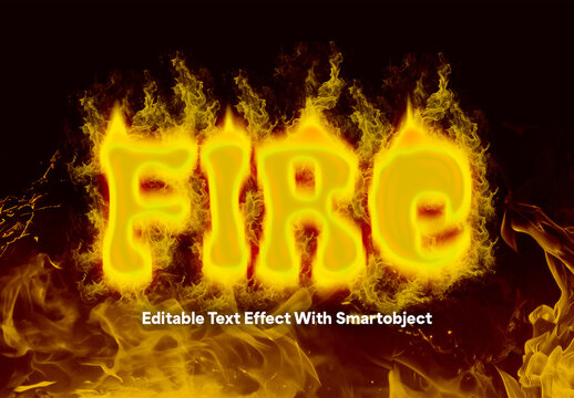 Burning Typography Text Effect