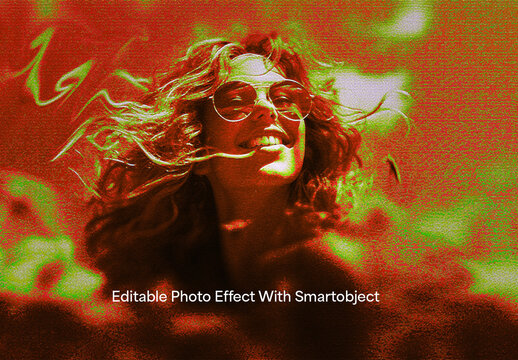 Editable Grainy Photo Effect Template