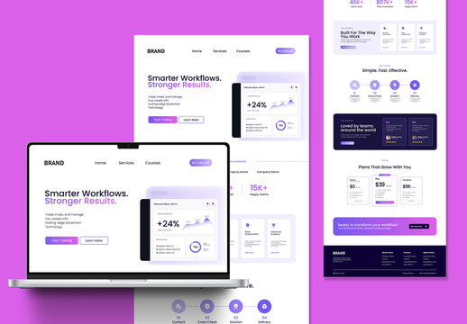 Modern SaaS Landing Page UI Kit