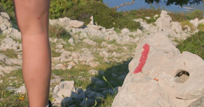 Hiking on the Craggy Landscape of Rab Island, Croatia