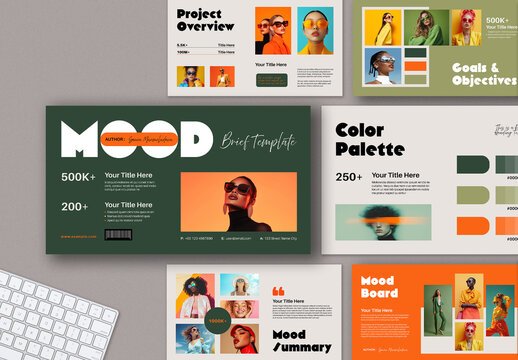 Creative Mood Brief Board Template Layout