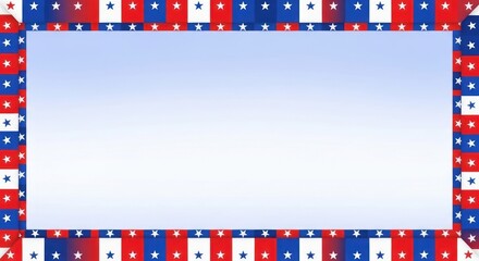 Fototapeta premium American flag stars border frame template