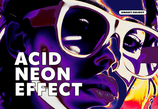 Acid Neon Photo Effect Template