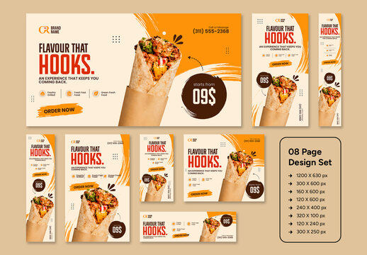 Fast Food Restaurant Social Media Banner Bundle