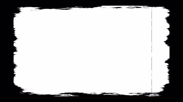 Vintage super 8 mm film frame with scratches. Retro template. Opacity or screen mode usage for overlay your video. 4k animation with alpha channel