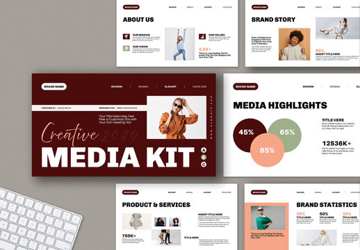 Media Press Kit Presentation Template Layout