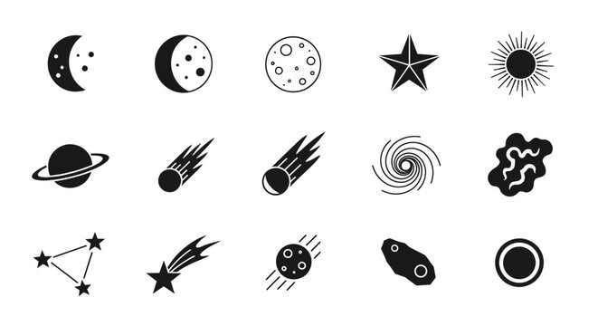 Cosmic Icons: Celestial Bodies, Planets, Stars and Galaxies