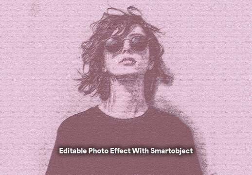Retro Ink Print Photo Template